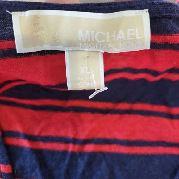 *Read Listing* Michael Kors Nautical Top XL Red and Blue - Picture 3 of 7